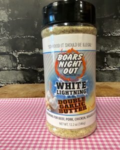 Rub Boars Night Out White Lightning w/double garlic butter 411 gr