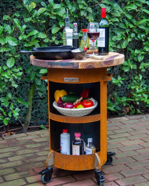 Welded Barrel BBQ Table 600
