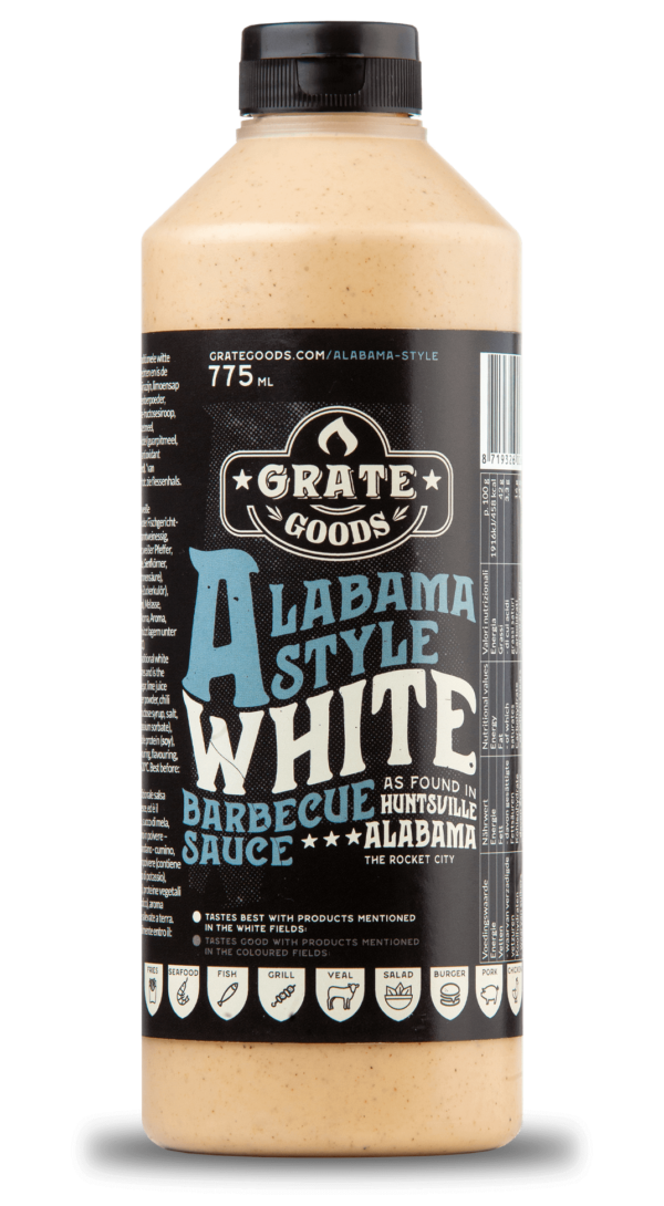 Alabama White BBQ Saus 775 ml Grate Goods