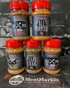 BBQ Rub pakket MeatMarket 5 stuks